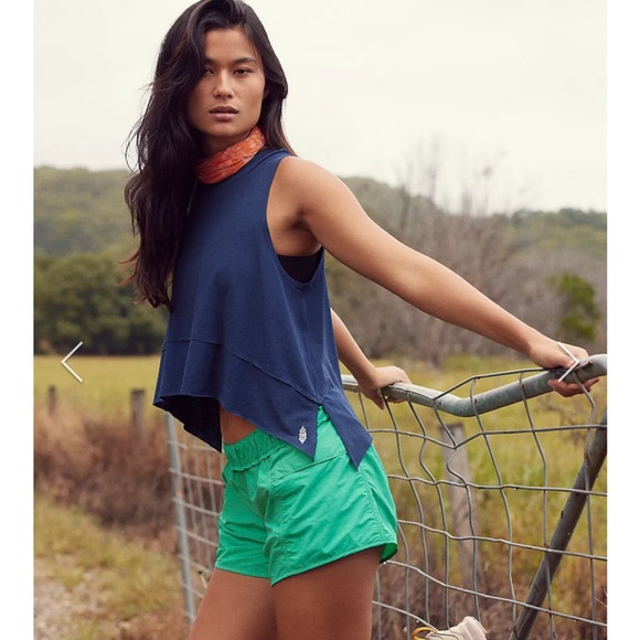 NWOT FREE PEOPLE IN THE WILD SHORTS IN COLOR LUCKY CHARM - Picture 2 of 9